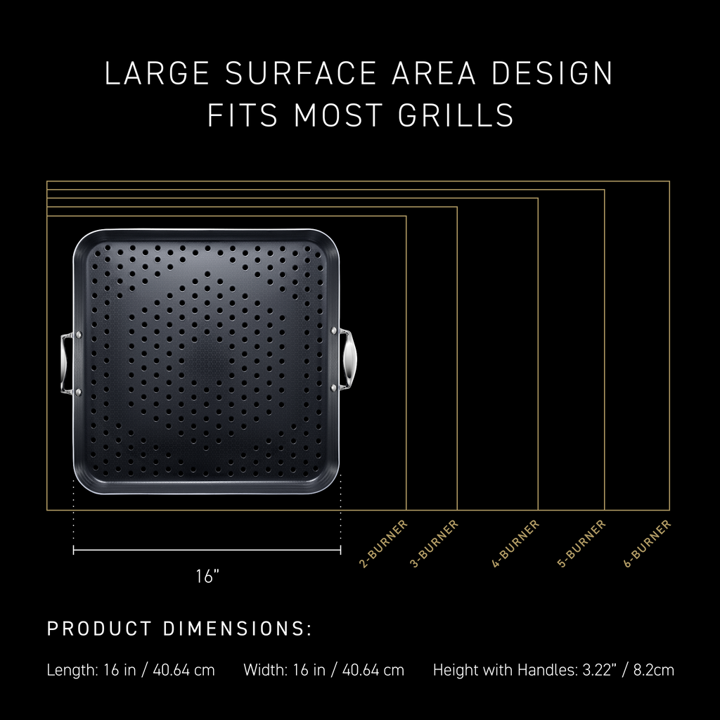 Hybrid BBQ Grill Topper, 16”