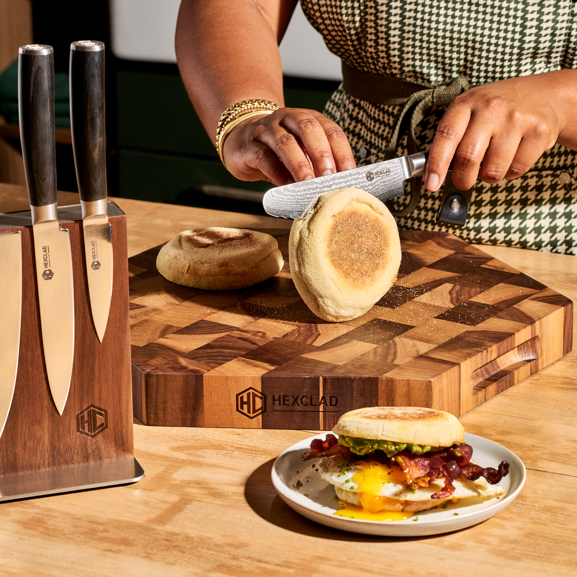 Damascus Steel Studio Knife Set, 5-pc (Espresso)