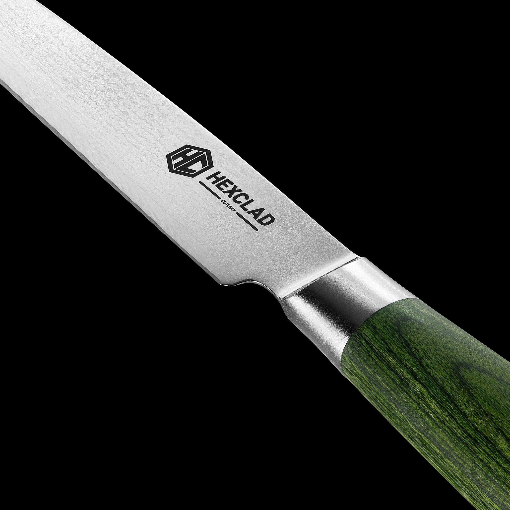 Damascus Steel Steak Knife Set, 4-pc (Green)