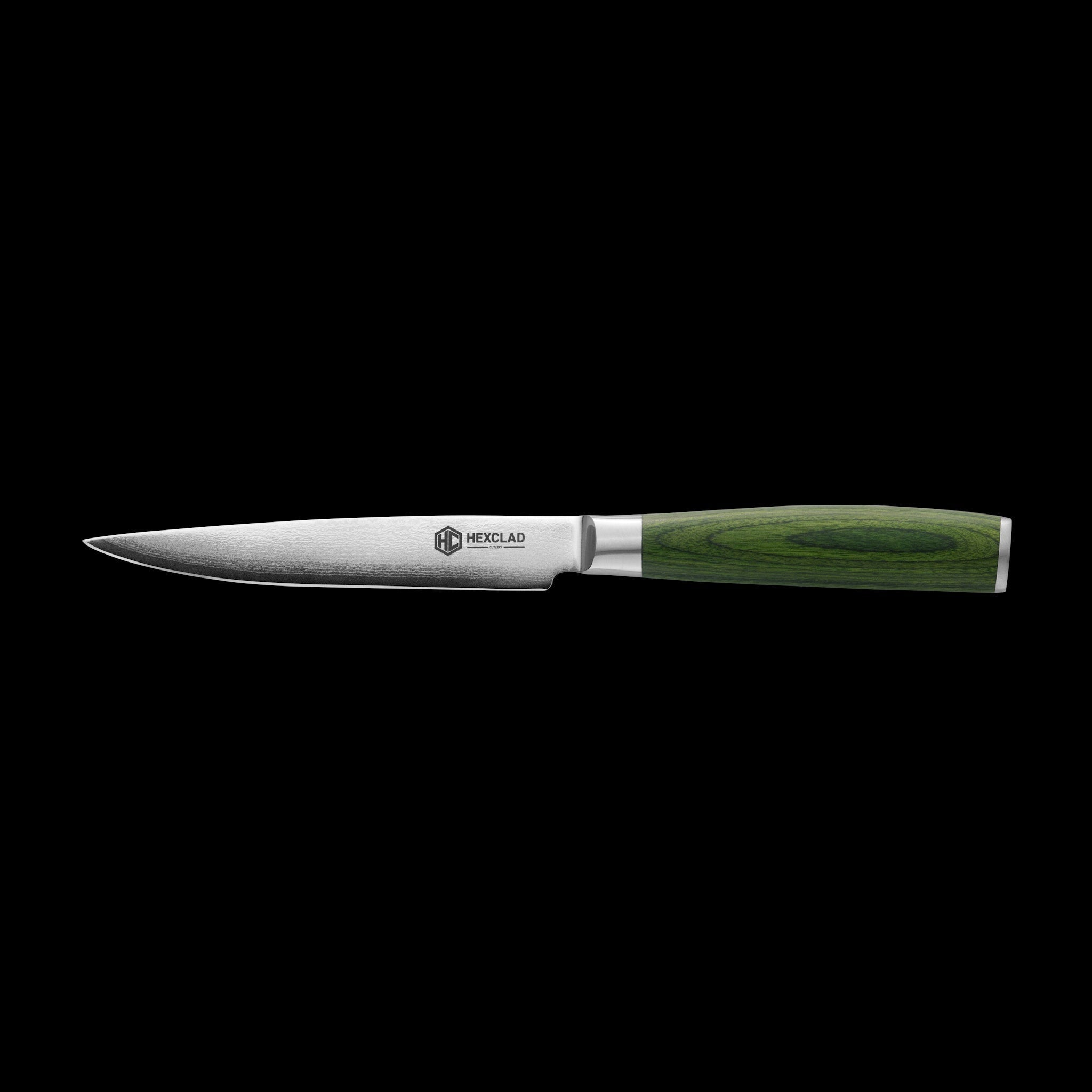 Damascus Steel Steak Knife Set, 4-pc (Green)
