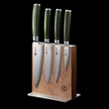 Damascus Steel Studio Knife Set, 5-pc (Green)