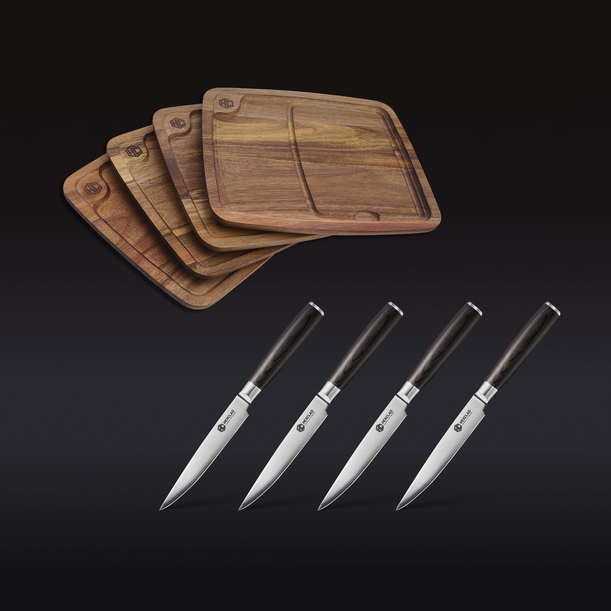 Steak Knife & Bistecca Plate Set, 8-pc (Espresso)