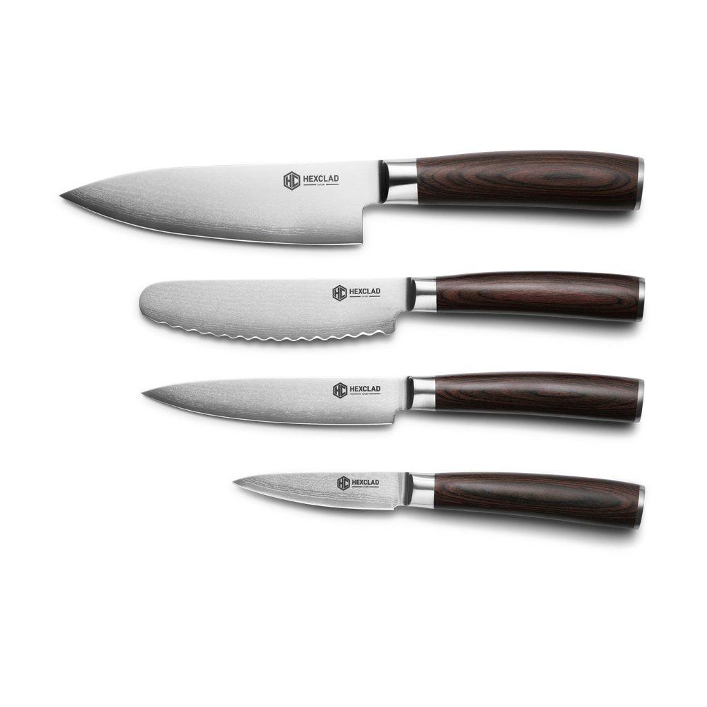 Damascus Steel Studio Knife Set, 5-pc (Espresso)